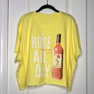 Disney Inspired “Rosé All Day” Belle Crop Top